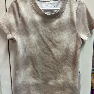 Abercrombie Kids Beige Tie-Dye T-Shirt
